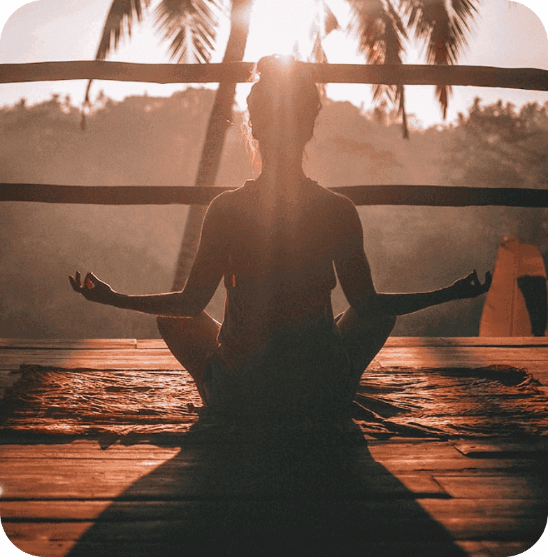 Person meditating